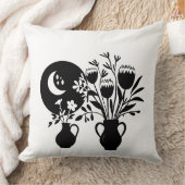 Boho bohemian floral sun moon クッション (ブランケット)