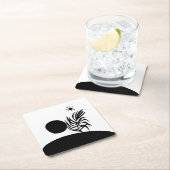 boho bohemian floral sun moon スクエアペーパーコースター (インサイチュ)