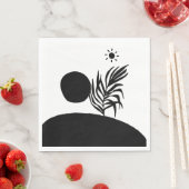 boho bohemian floral sun moon スタンダードランチョンナプキン (インサイチュ)