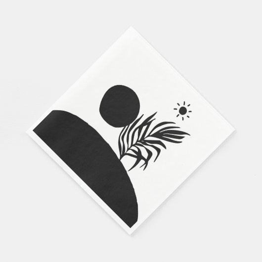 boho bohemian floral sun moon スタンダードランチョンナプキン (角)