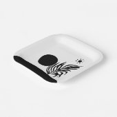 boho bohemian floral sun moon ペーパープレート (傾斜あり)