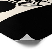 boho bohemian floral sun moon ポスター (角)