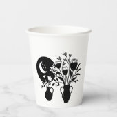 Boho bohemian floral sun moon 紙コップ (裏面)