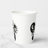 Boho bohemian floral sun moon 紙コップ (右)