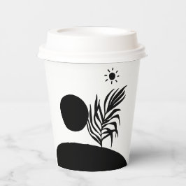 boho bohemian floral sun moon 紙コップ
