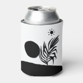 boho bohemian floral sun moon 缶クーラー (缶正面)