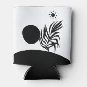 boho bohemian floral sun moon 缶クーラー (正面)