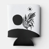 boho bohemian floral sun moon 缶クーラー (裏面)