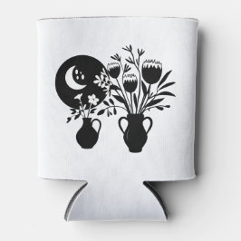 Boho bohemian floral sun moon 缶クーラー