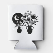 Boho bohemian floral sun moon 缶クーラー (裏面)