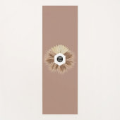 Boho Bohemian Pampas Grass Business素朴ロゴ ヨガマット (正面)