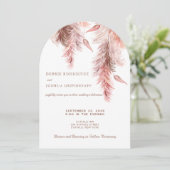 Boho Bohemian Pampass Wedding Invitation  招待状 (スタンド正面)