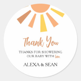 Boho Bohoサンシャインベビーシャワー ラウンドシール