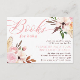 Boho Books forベビーカード、水彩フローラ エンクロージャーカード