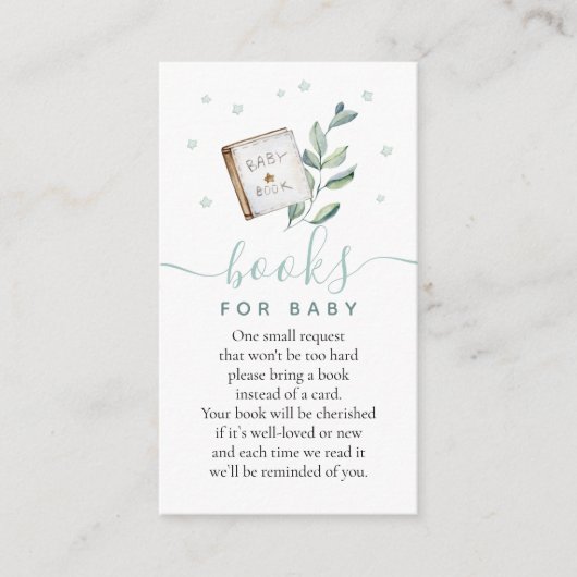 Boho Books for Baby Shower Enclosure Card エンクロージャーカード (正面)