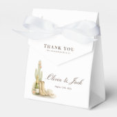 Boho Boots & Bubbly Neutral Baby Shower Thank You  フェイバーボックス (正面サイド)