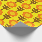 Boho Botanica Retro Floral Wrapping Paper ラッピングペーパー (角)