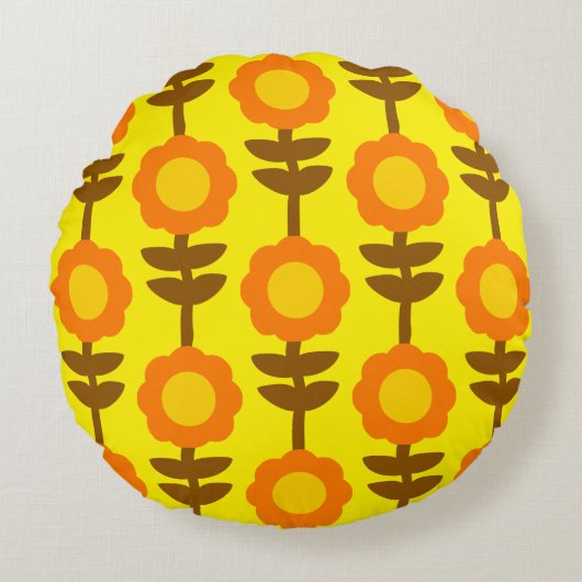 Boho Botanica Round Pillow ラウンドクッション (正面)