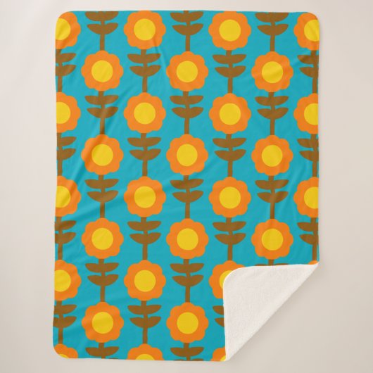 Boho Botanica Sherpa Blanket シェルパブランケット (正面)