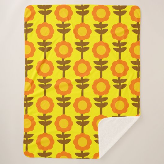 Boho Botanica Sherpa Blanket シェルパブランケット (正面)