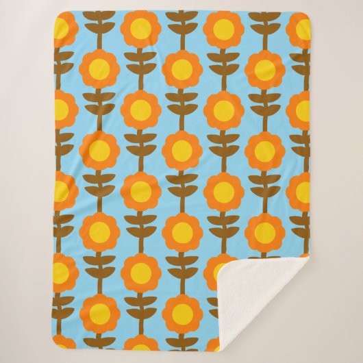 Boho Botanica Sherpa Blanket シェルパブランケット (正面)