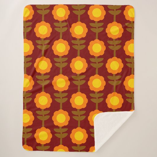 Boho Botanica Sherpa Blanket シェルパブランケット (正面)