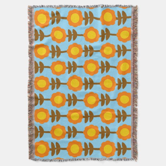 Boho Botanica Throw Blanket スローブランケット (正面縦)