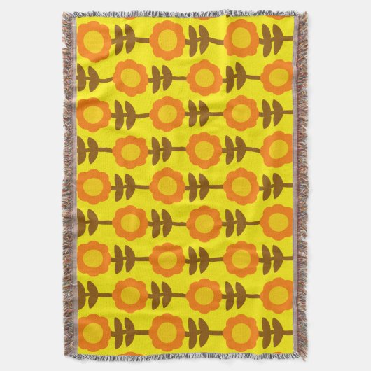 Boho Botanica Throw Blanket スローブランケット (正面縦)