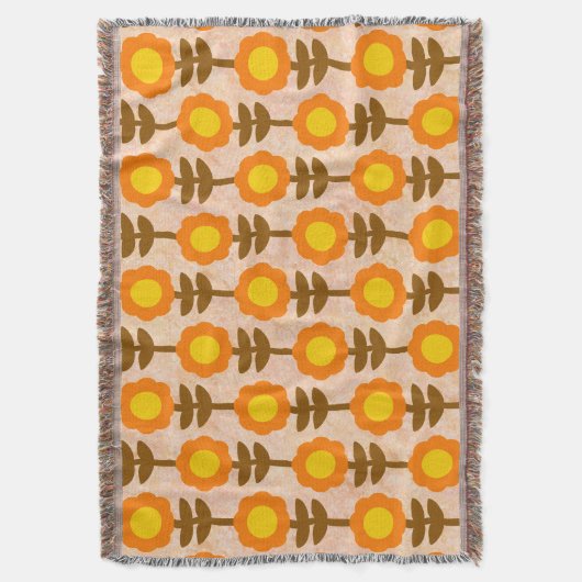 Boho Botanica Throw Blanket スローブランケット (正面縦)