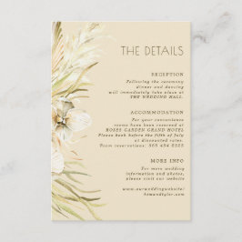 Boho botanicalの結婚ゲスト情報詳細 エンクロージャーカード