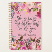 Boho Botanicalフローラライフは私のダーリング厳しい プランナー手帳 (正面)