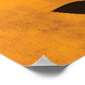 Boho Botanical Abstract Leaves Neutral Earth Tone ポスター (角)