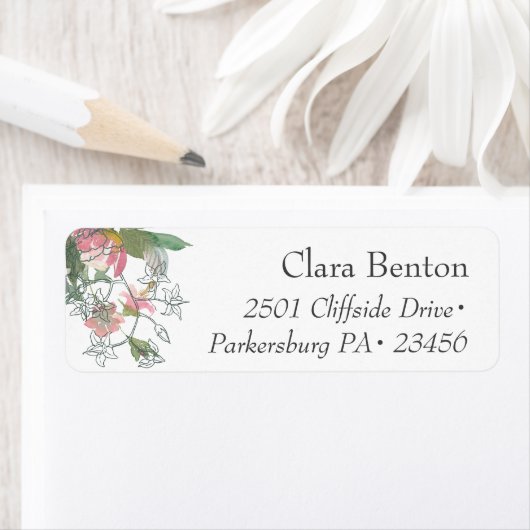 Boho Botanical Artist Sketch ラベル (インサイチュ)