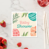 Boho Botanical Baby Shower スタンダードカクテルナプキン (インサイチュ)