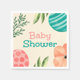 Boho Botanical Baby Shower スタンダードカクテルナプキン