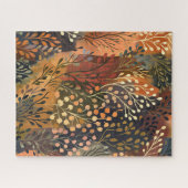 Boho Botanical Earthy Floral ジグソーパズル (横)