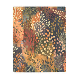 Boho Botanical Earthy Floral メタルプリント