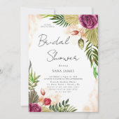 Boho-Botanical Elegance Bridal Shower Invitation 招待状 (正面)