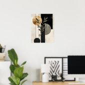 Boho Botanical Geometric Illustration ポスター (ホームオフィス)