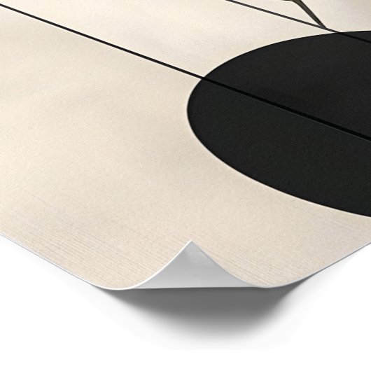 Boho Botanical Geometric Illustration ポスター (角)