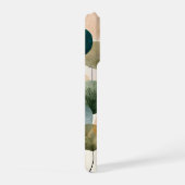 Boho Botanical Leaf Mid Century Abstract  iPhoneケース (右側面)