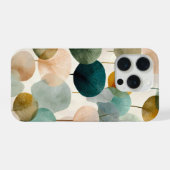 Boho Botanical Leaf Mid Century Abstract  iPhoneケース (裏面横)