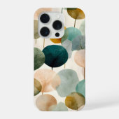 Boho Botanical Leaf Mid Century Abstract  iPhoneケース (裏面)
