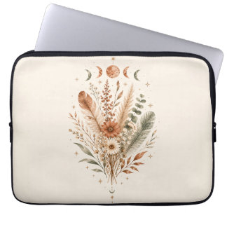 Boho Botanical Moon Phases ラップトップスリーブ | Waterco