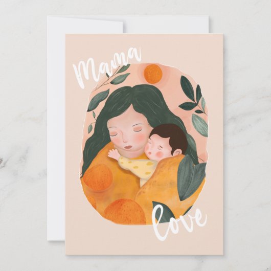 Boho Botanical Mother & Baby Shower Invitation 招待状 (正面)