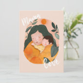 Boho Botanical Mother & Baby Shower Invitation 招待状 (スタンド正面)