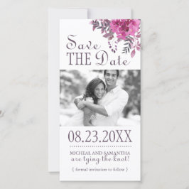 Boho Botanical Save the Date Photo Cards セーブザデート