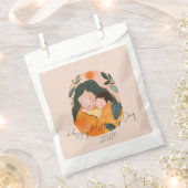 Boho Botanical Watercolor for Mother’s Day フェイバーバッグ (クリップ留めされた状態)