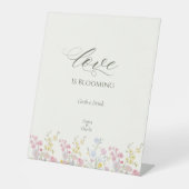 Boho Botanical Wildflower Wedding table top sign 台座サイン (正面)