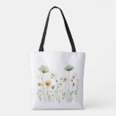 Boho Botanical Wildflowers トートバッグ (裏面)